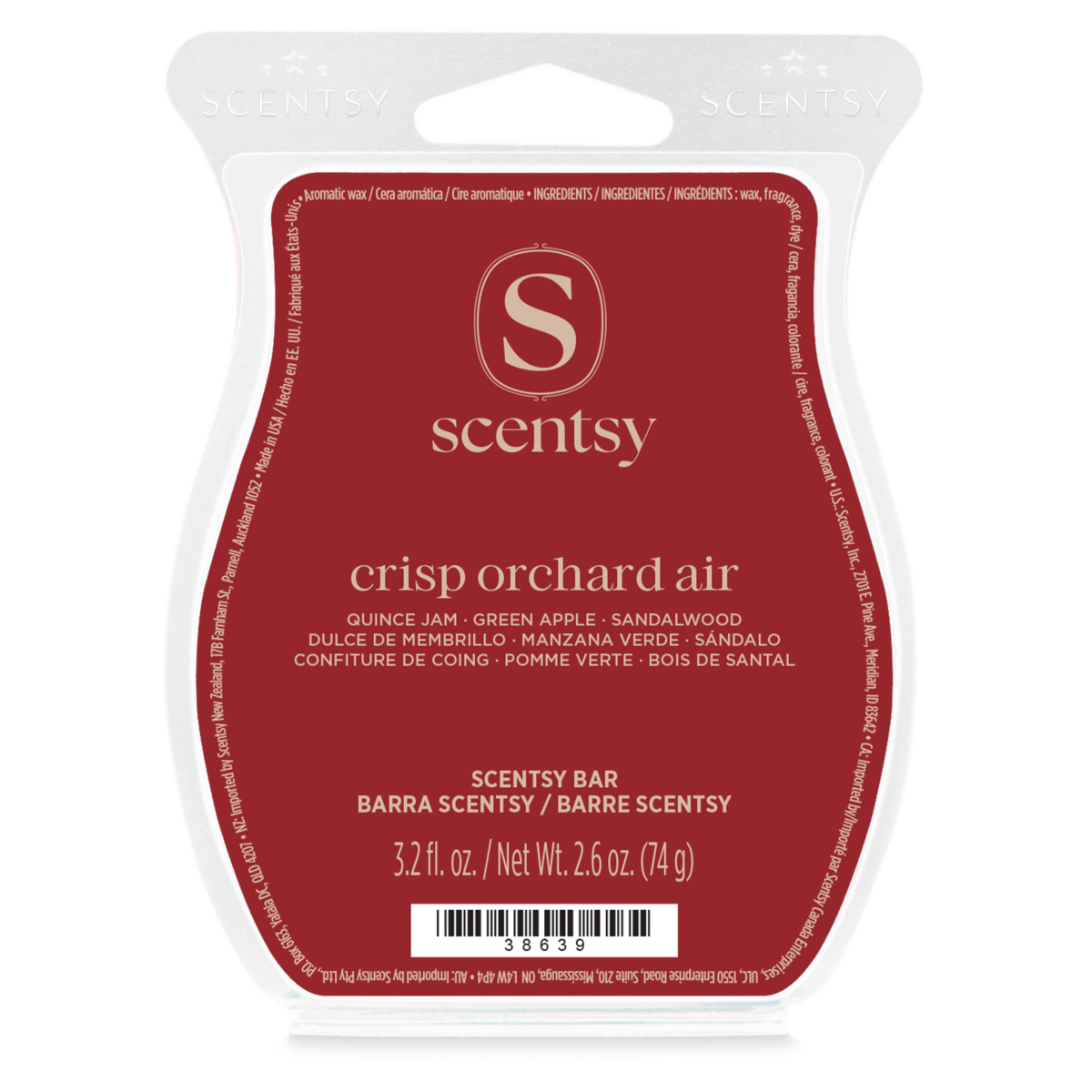 Crisp Orchard Air Scentsy Bar