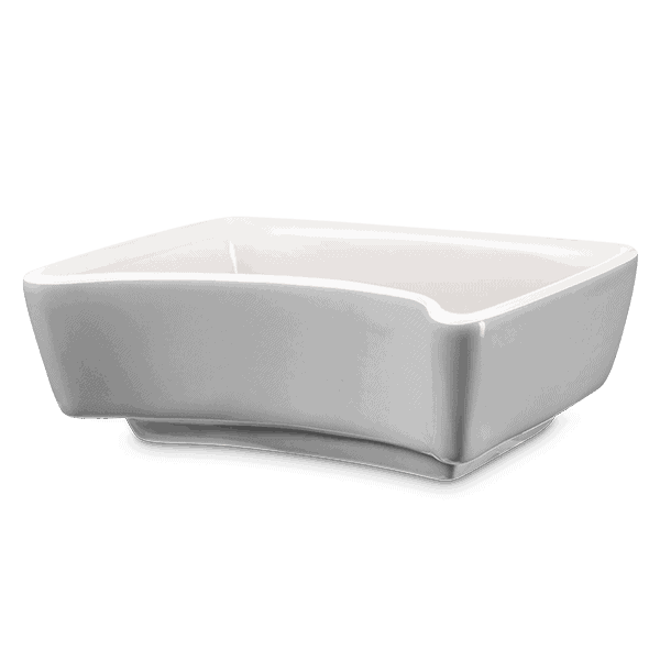 Disney Mickey Mouse Replacement Dish - White curved ceramic dish with a scalloped pouring spout, designed as a replacement dish for the Disney Mickey Mouse Scentsy Warmer