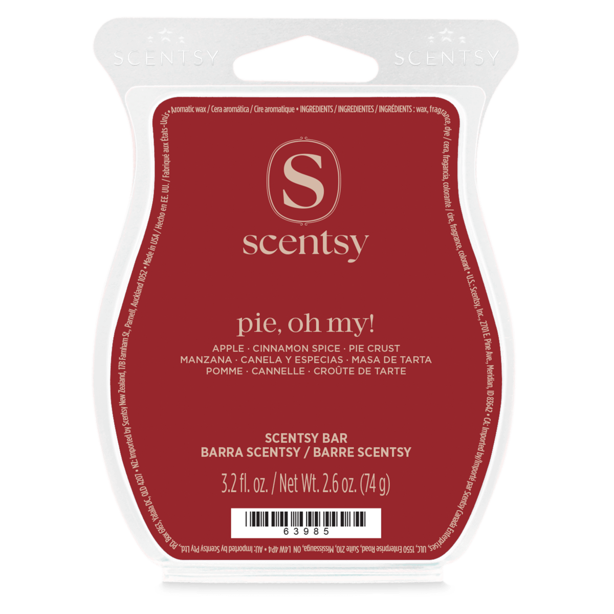 Pie, Oh My! Scentsy Bar