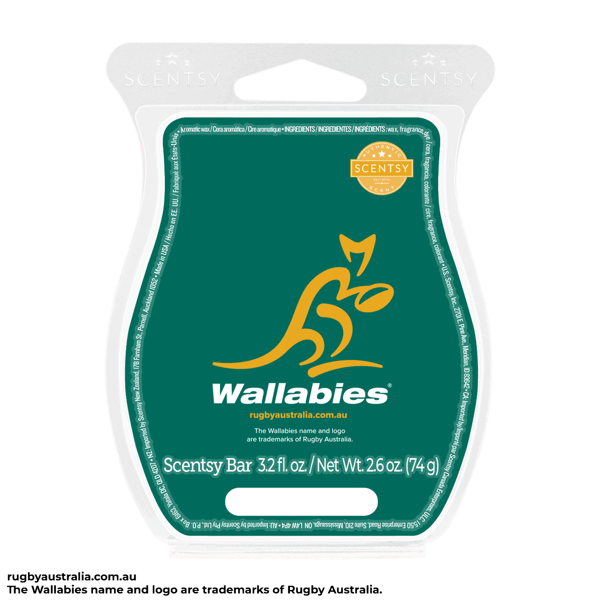 Wallabies Rugby Scentsy Bar