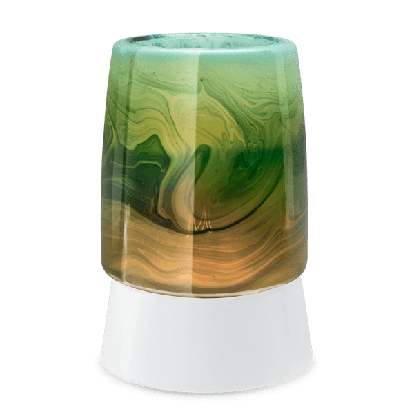Emerald Waves Mini Scentsy Warmer with Tabletop Base