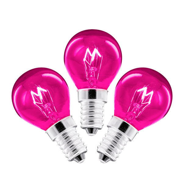20 Watt Light Pink Bulb 3-pack