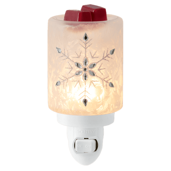 Frosted Gems Mini Scentsy Warmer - Lit