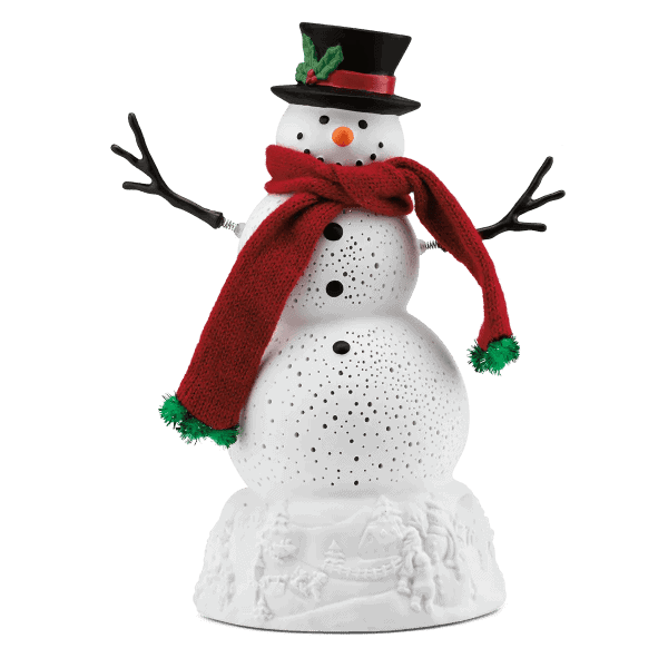 Swirling Snowman Limited-Edition Holiday Warmer - unlit