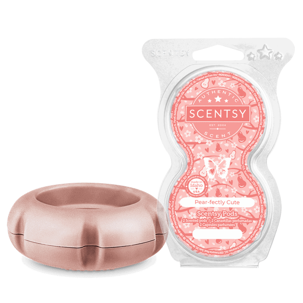 Rose Gold Mini Fan Diffuser and Pear-fectly Cute Scentsy Pods Bundle