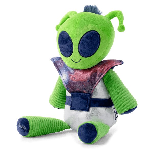 Left Profile of Alazar the Alien Scentsy Buddy