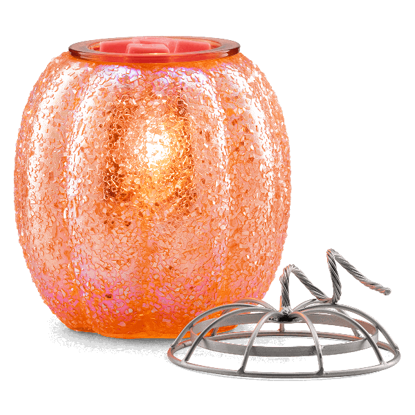 Pumpkin Sparkle Scentsy Warmer - Lit