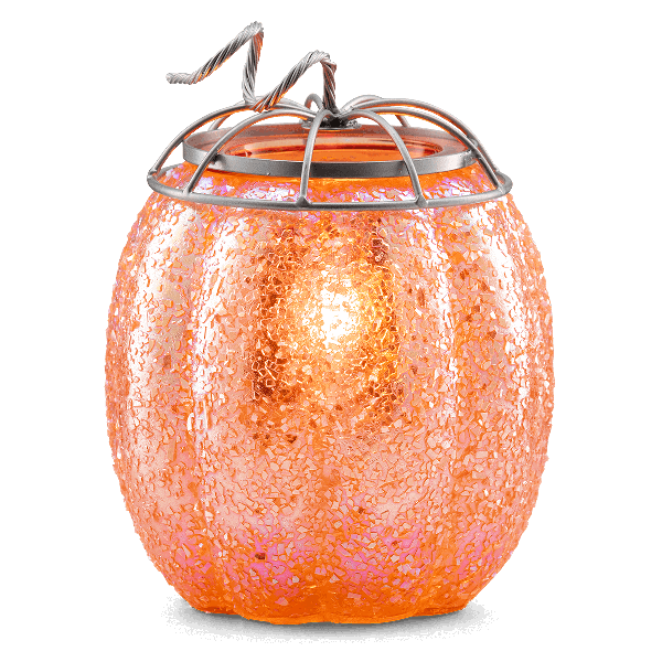 Pumpkin Sparkle Scentsy Warmer - Lit