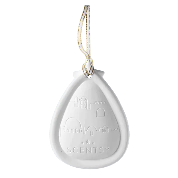 Back of Nativity Porcelain Ornament
