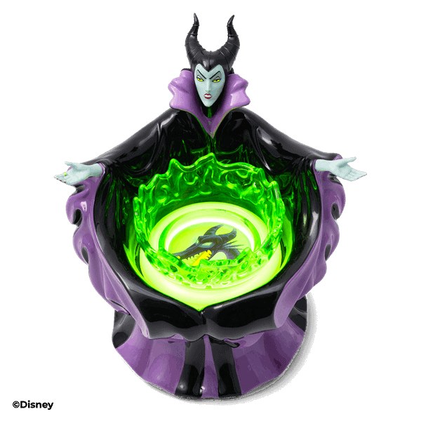 Disney Maleficent: Made for Mayhem Scentsy Warmer Top View - Lit