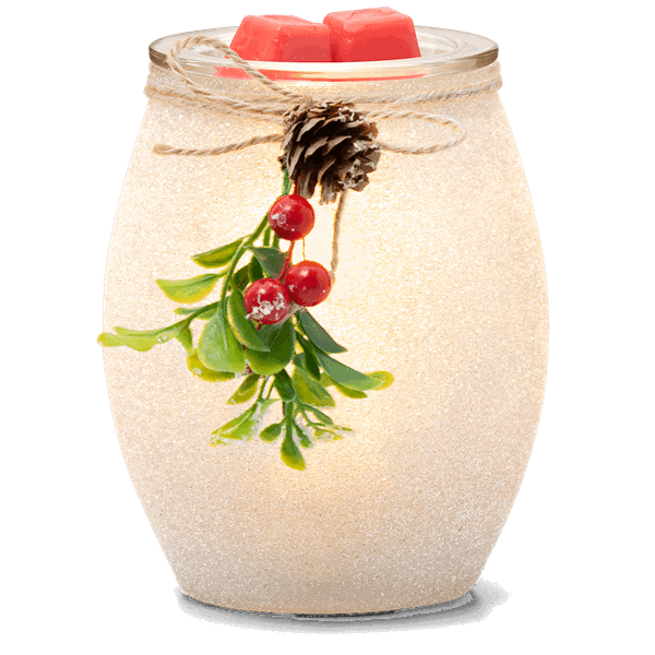 Frosted Mistletoe Scentsy Warmer - Lit