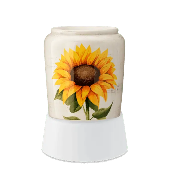 Sunflower Mini Scentsy Warmer with Tabletop Base