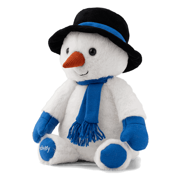 Left profile of Snowbastian the Snowman Scentsy Buddy