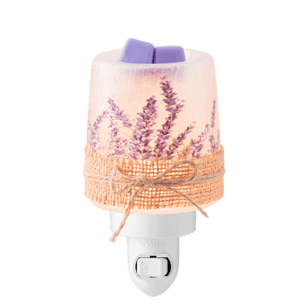 Lavender Fields Mini Scentsy Warmer - Lit