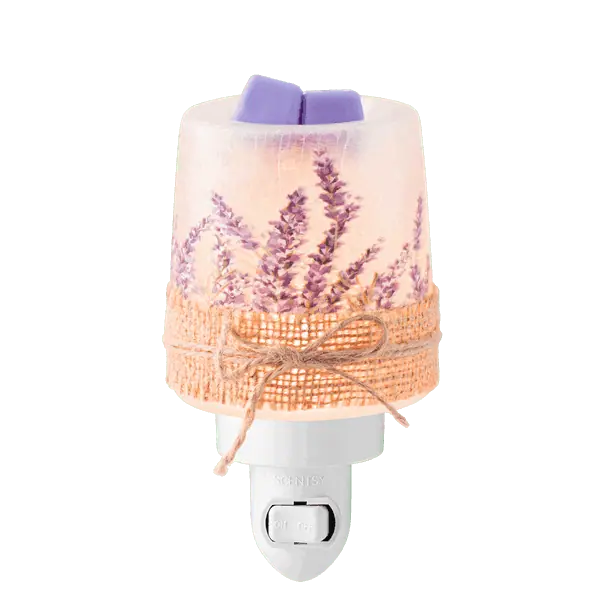 Lavender Fields Mini Scentsy Warmer - Lit