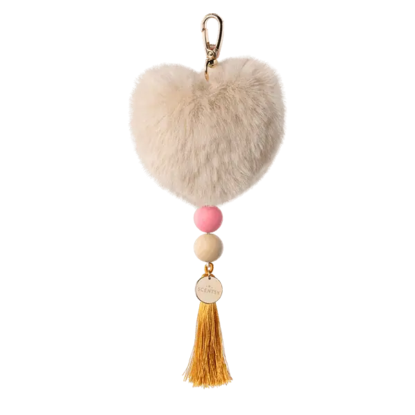 Taupe Heart Scentsy Charm Clip