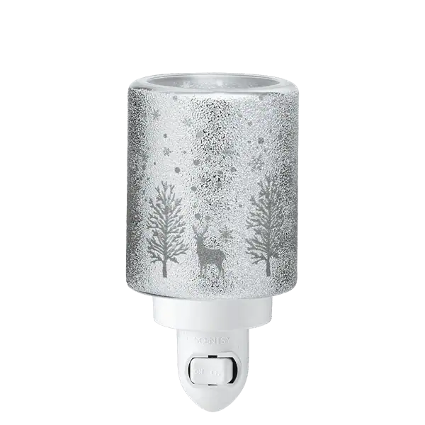 Snowy Glitter Grove Mini Scentsy Warmer - Unlit