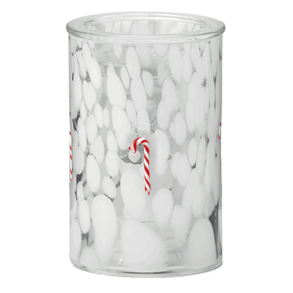 Candy Cane - Confetti Glass Scentsy Warmer - Unlit