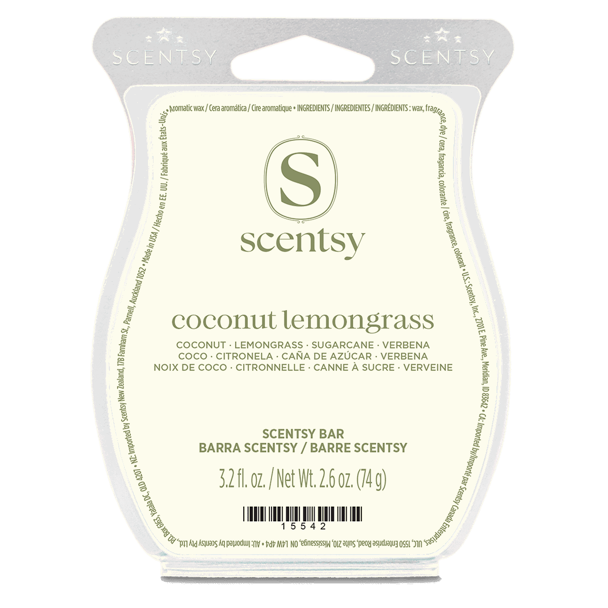 Coconut Lemongrass Scentsy Bar