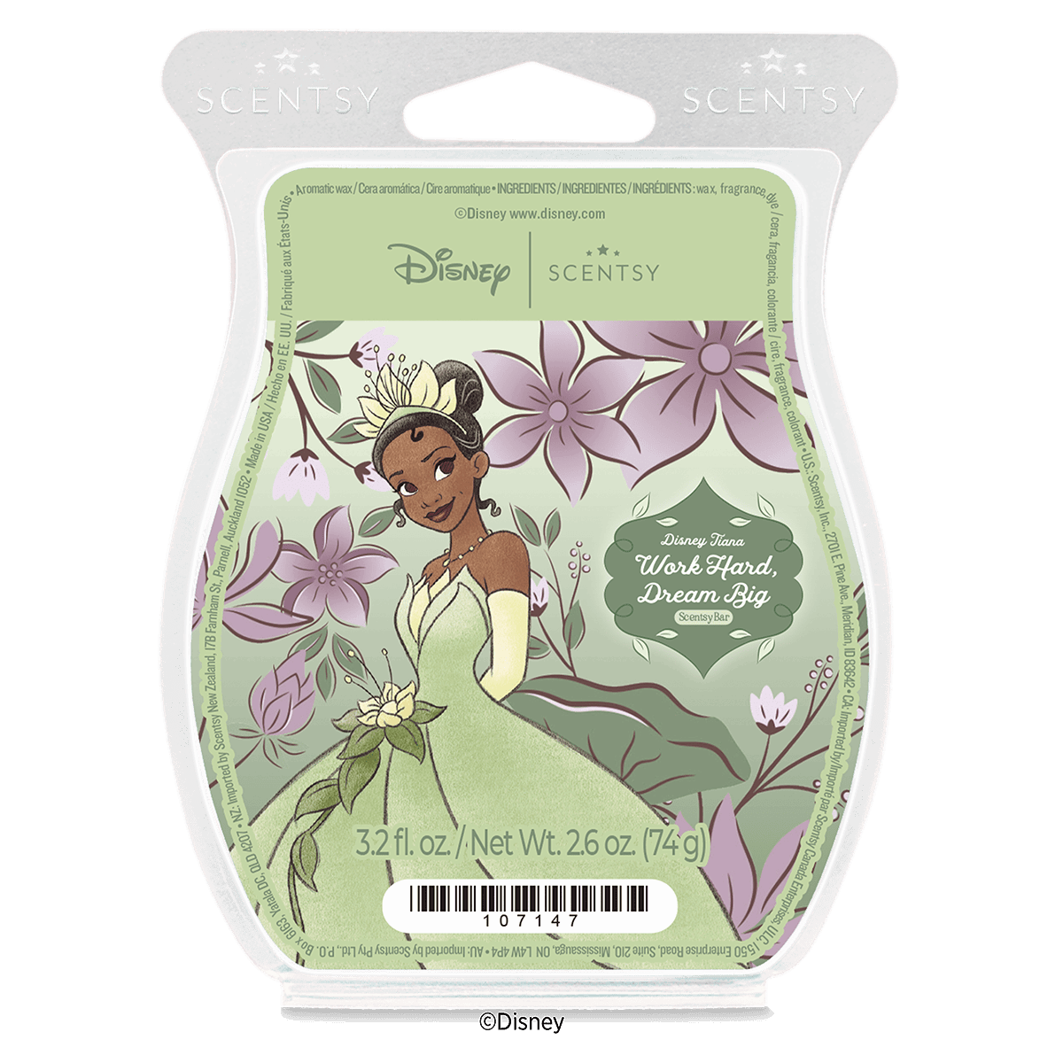 Disney Tiana: Work Hard, Dream Big Scentsy Bar
