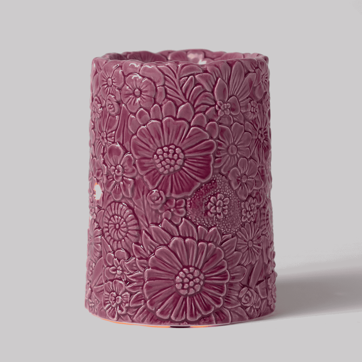 Dusky Petals Scentsy Warmer - Lit