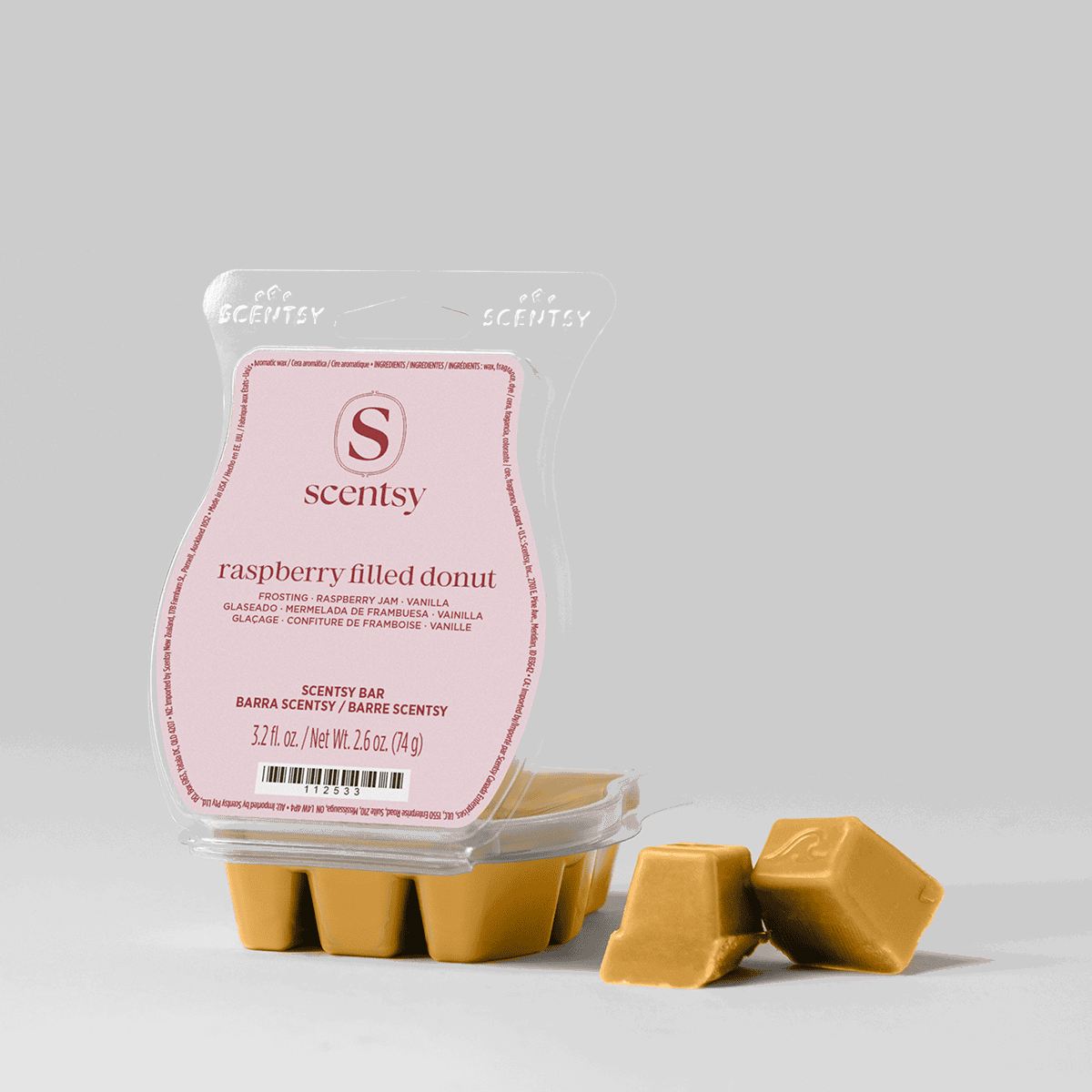 Raspberry Filled Donut Scentsy Bar - styled
