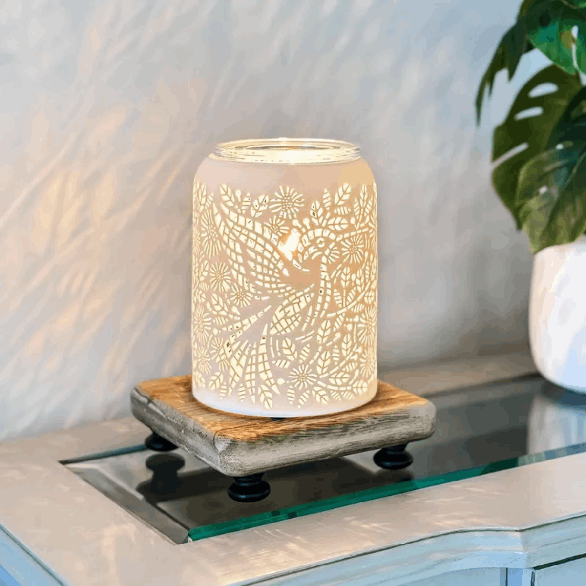 Etched Hummingbird Scentsy Warmer