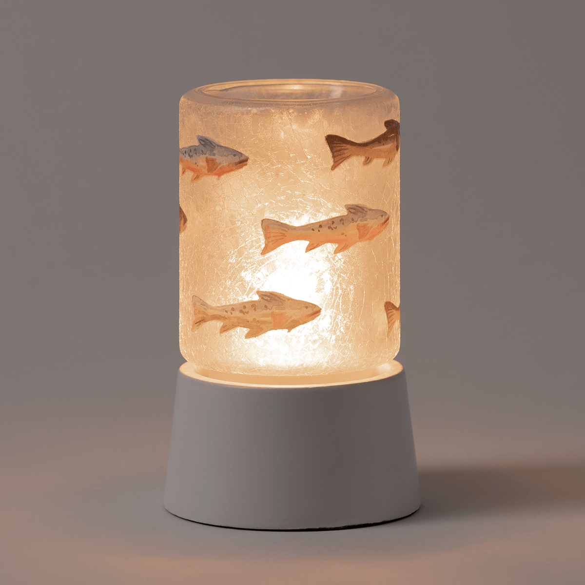 Silverfin Mini Scentsy Warmer with Tabletop Base in Dark Room