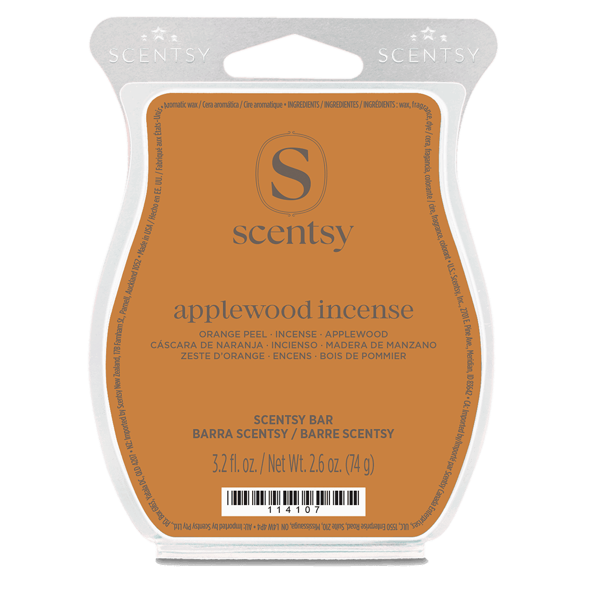 Applewood Incense Scentsy Bar - isolated