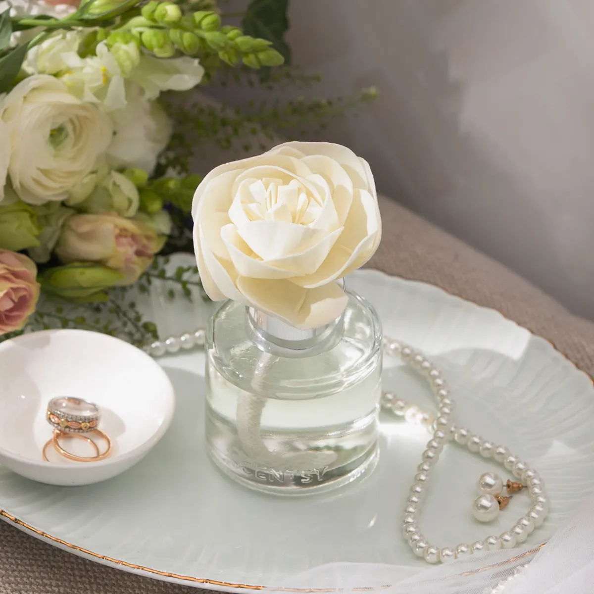 White Peach & Cranberry - Buttercup Belle Fragrance Flower - Image 3