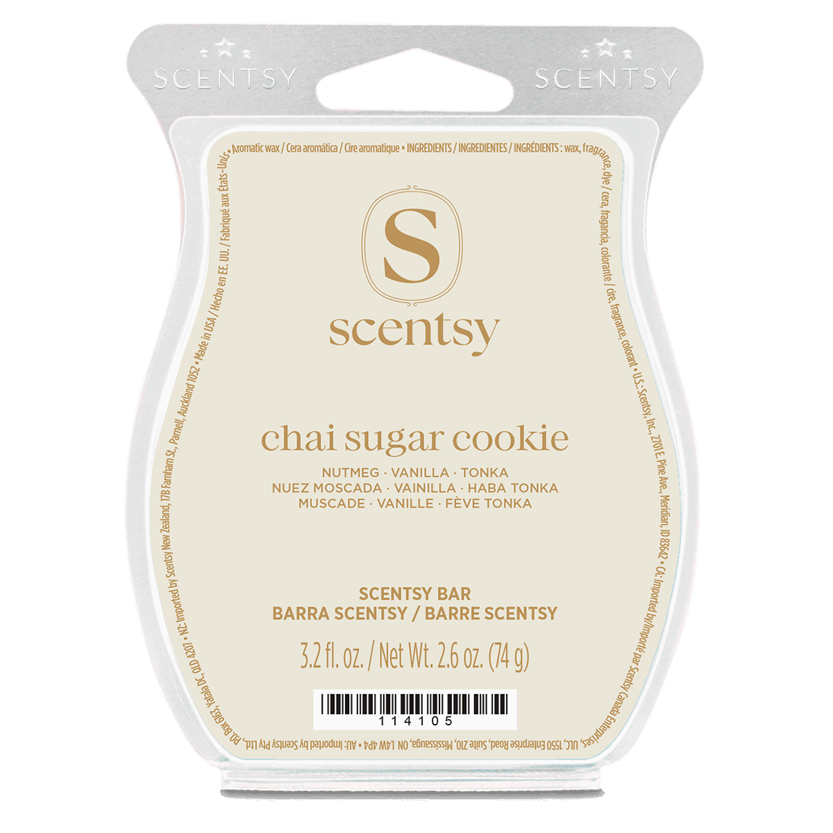Chai Sugar Cookie Scentsy Bar - isolated
