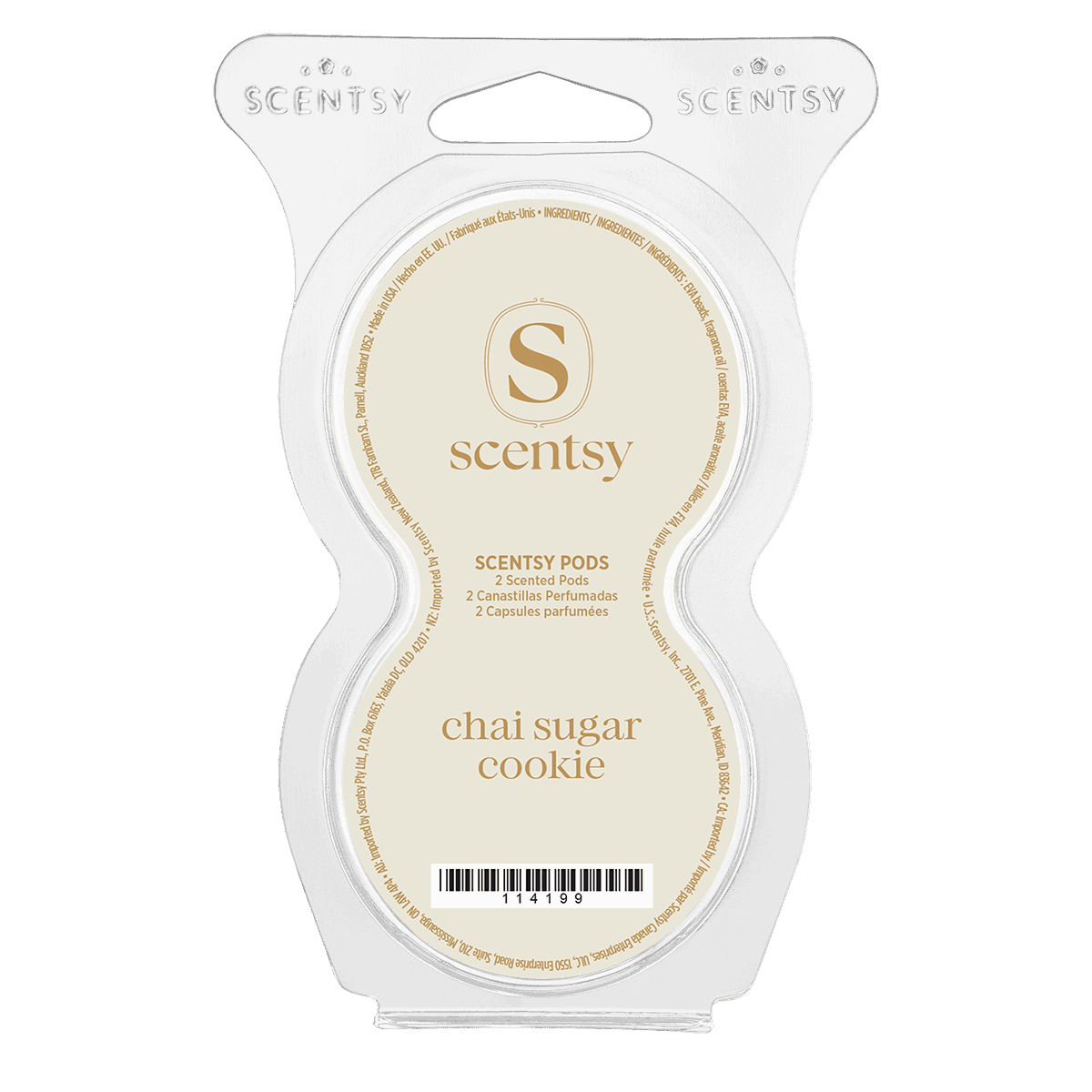 Chai Sugar Cookie Scentsy Pods - isolated