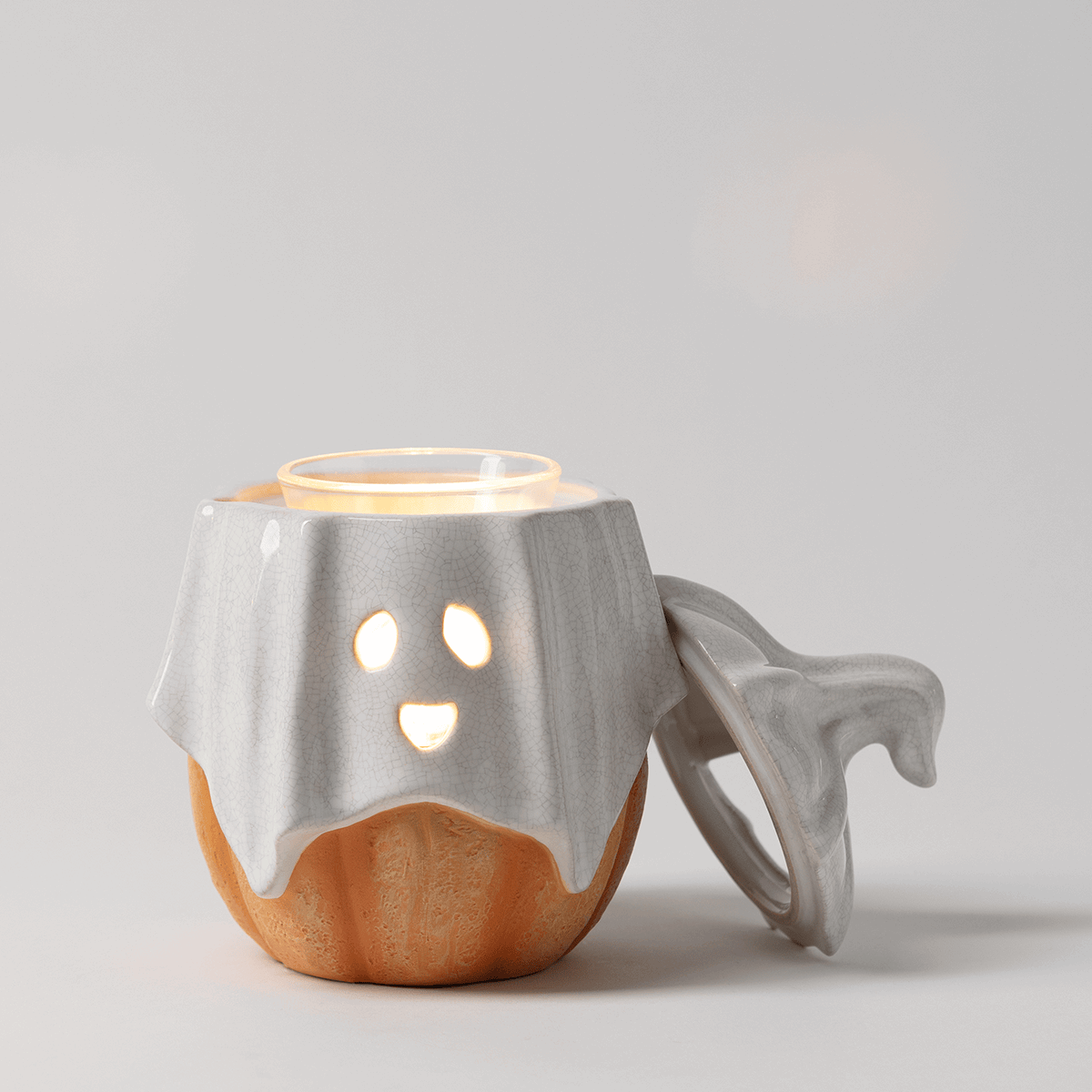 Ghostlight Gourd Scentsy Warmer - Lid Off