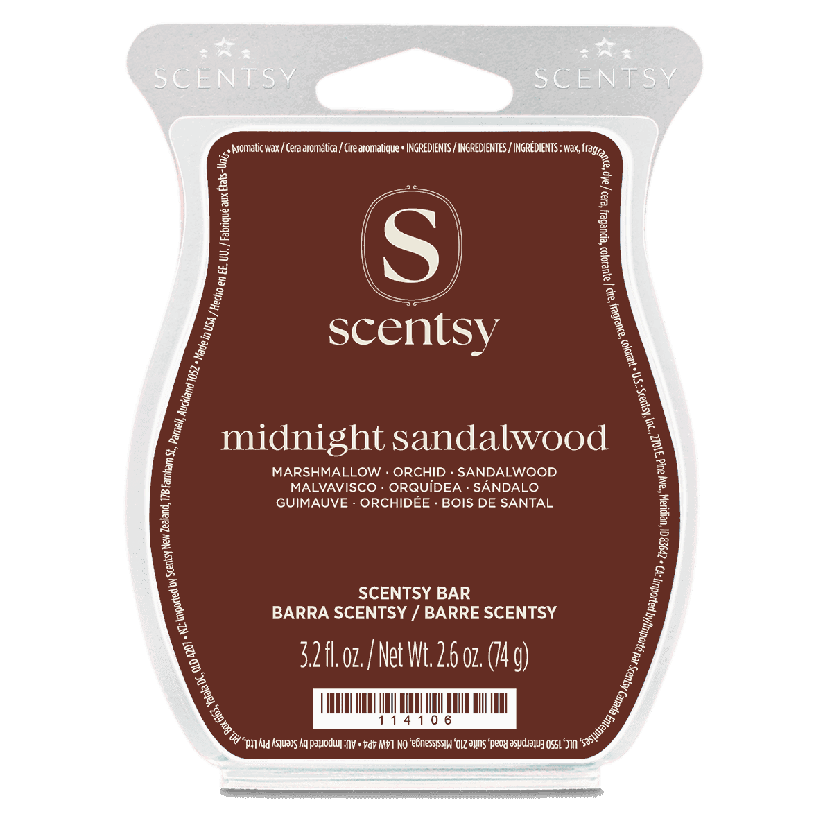 Midnight Sandalwood Scentsy Bar -isolated