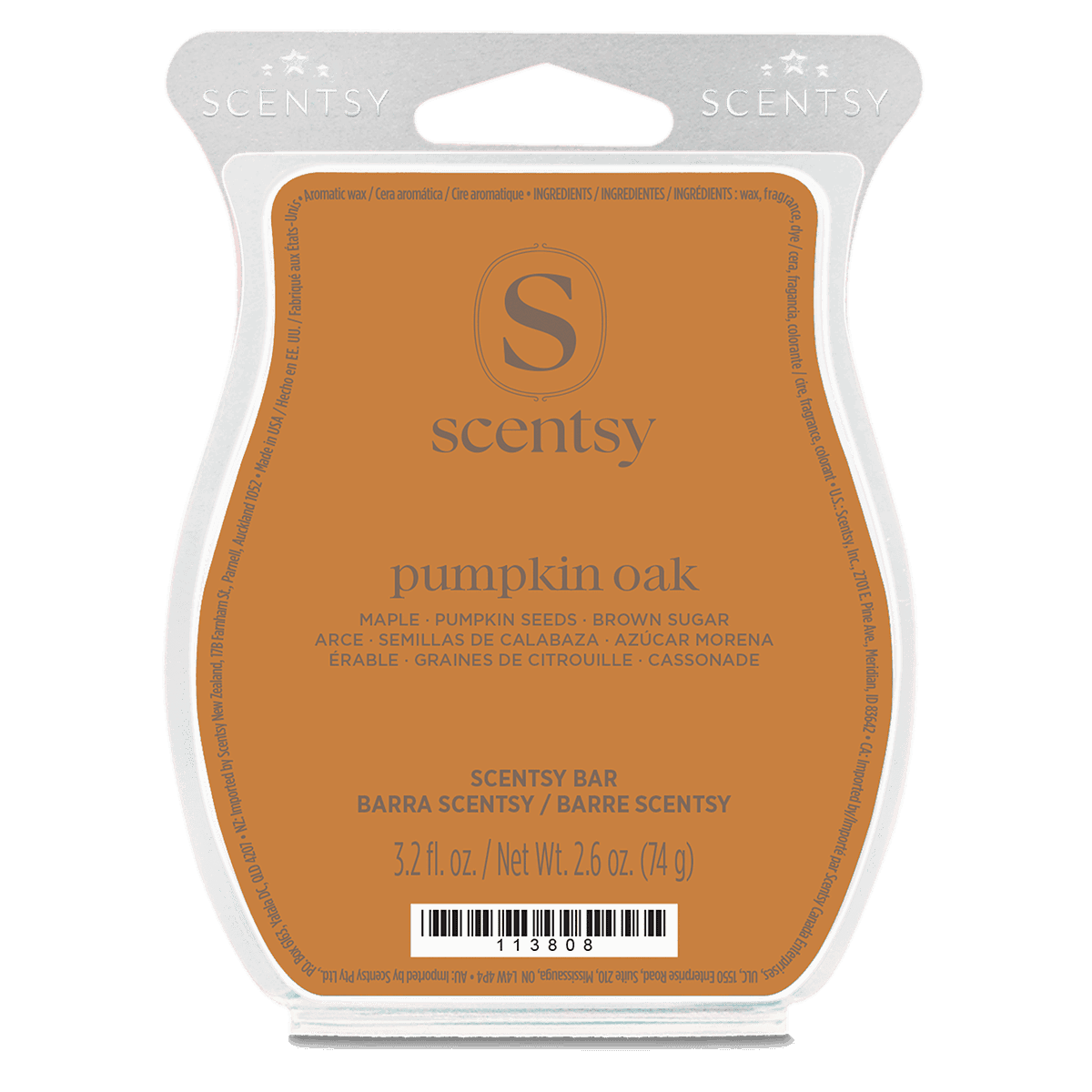 Pumpkin Oak Scentsy Bar