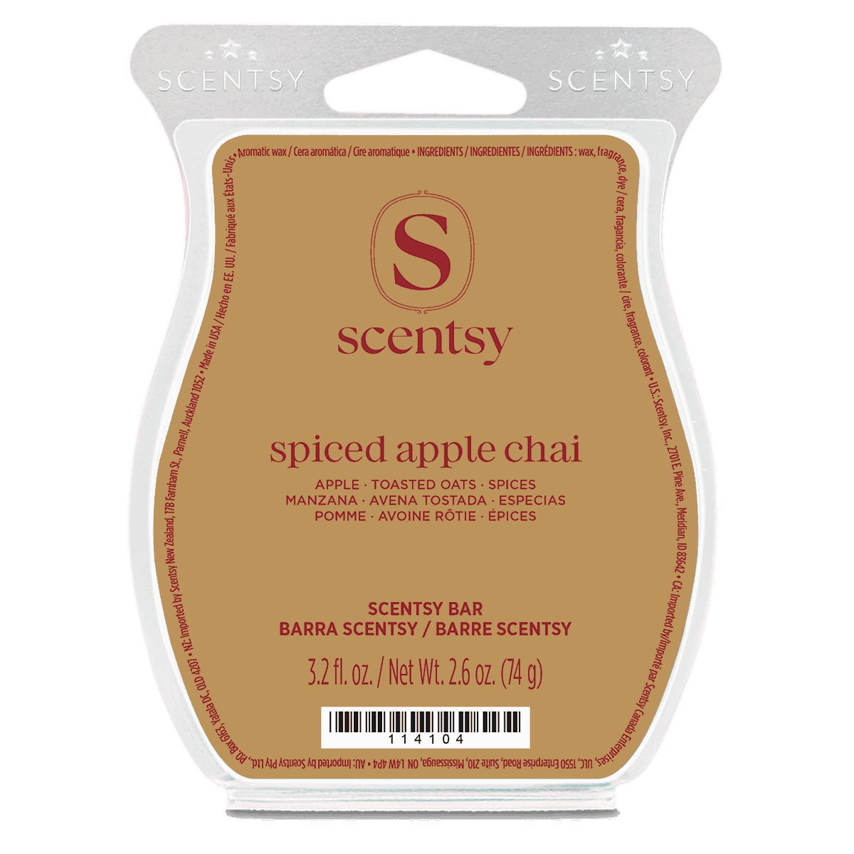Spiced Apple Chai Scentsy Bar - isolated