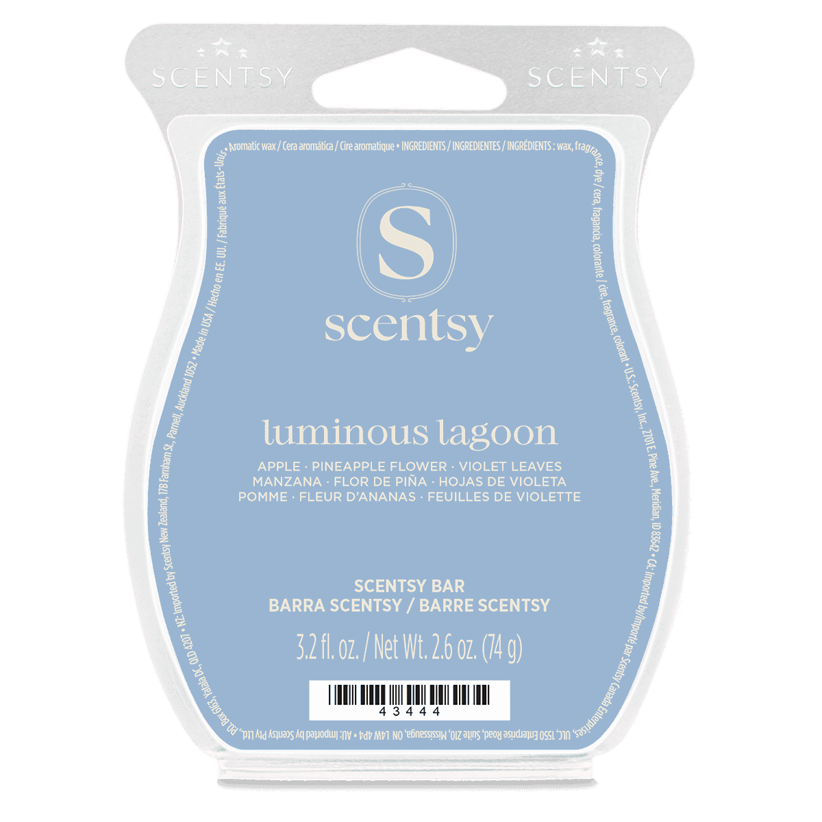 Luminous Lagoon Scentsy Bar - front isolated